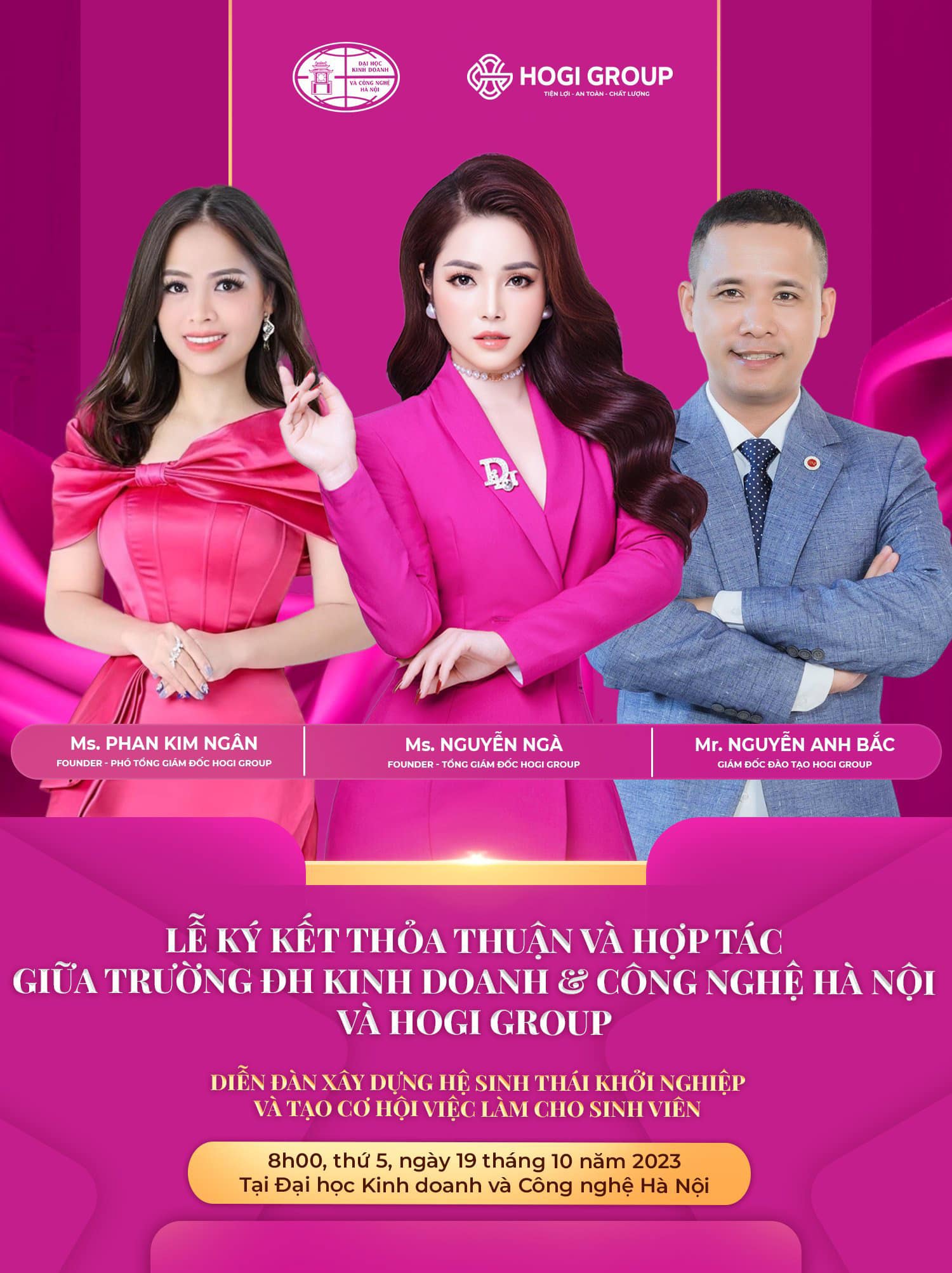 LỄ KÝ KẾT THOẢ THUẬN VÀ HỢP TÁC GIỮA TRƯỜNG ĐẠI HỌC KINH DOANH CÔNG NGHỆ HÀ NỘI VỚI HOGI GROUP